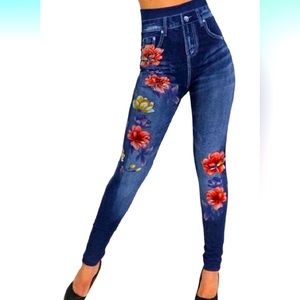 Denim lookalike comfy leggings